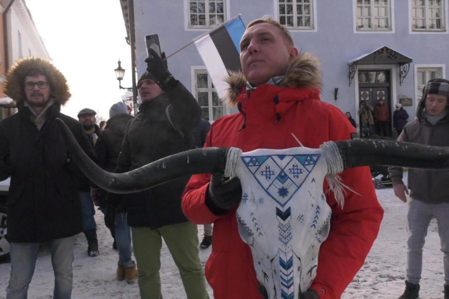 Канадские протесты перекинулись в Эстонию (ВИДЕО)