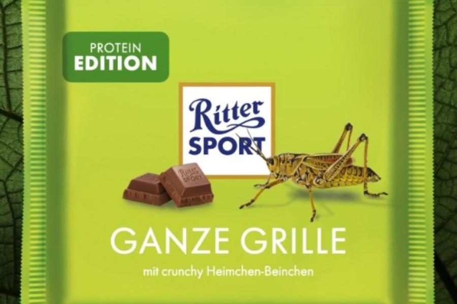 Ritter Sport анонсировали новую шоколадку со вкусом хрустящих ножек сверчка