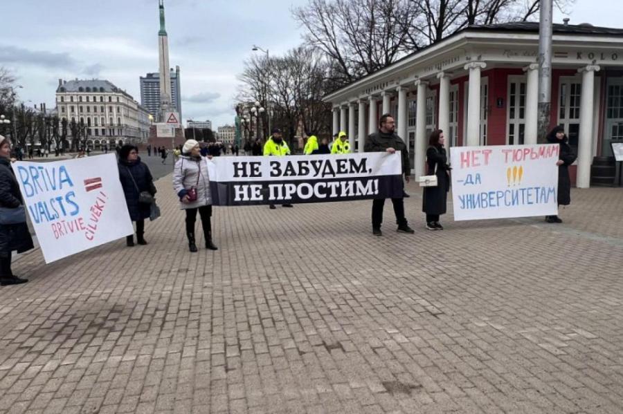 Прошёл пикет в поддержку Андриец, обвиняемой в прокремлевской деятельности